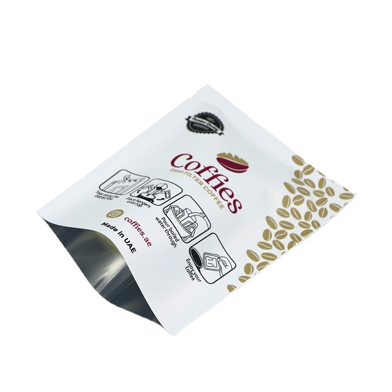 Small Size Drip Coffee Packaging Three Side Seal Pouches