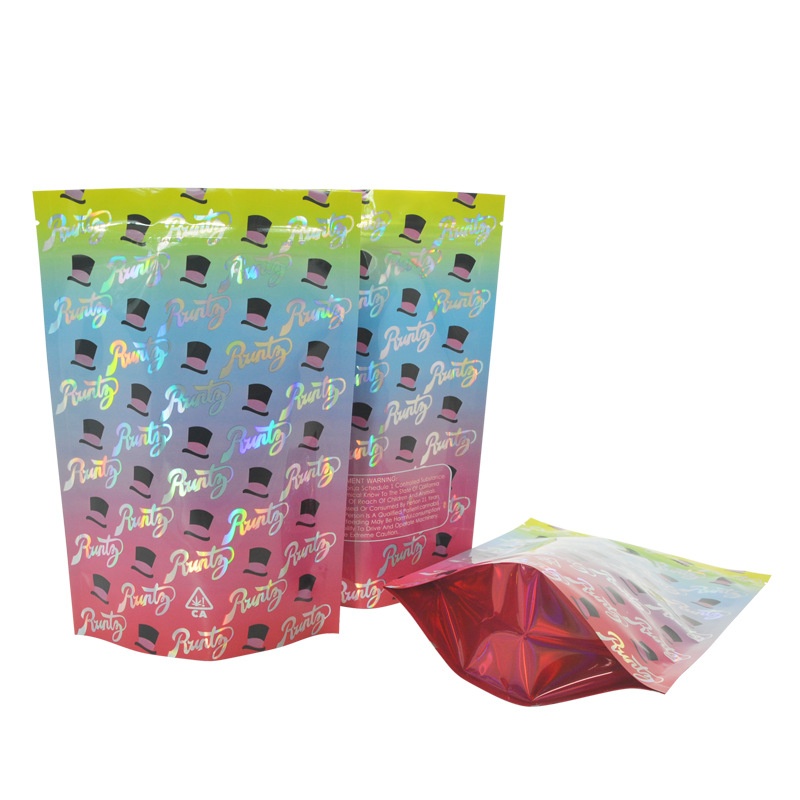 Holographic Laser Film Rainbow Color Custom Printing Bags
