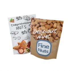 Eco-friendly Custom Logo Kraft Paper Stand Up Pouch For Nuts