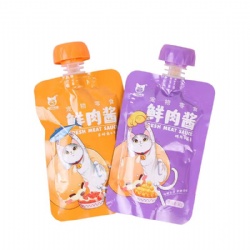 Custom Printed High Barrier Spout Pouch for Wet Pet Foods