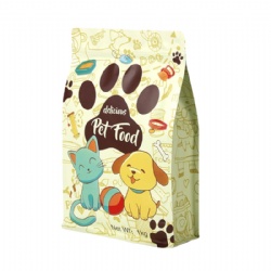 Customized High Barrier Flat Bottom Pouch Bag for Pet Foods