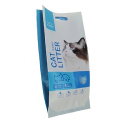 Matte Finish 6L Cat Litter Side Gusset Pouch with Window