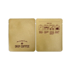 Small Size Drip Coffee Packaging Three Side Seal Pouches