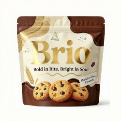 Hot Foil Stamped Stand Up Zipper Pouches for Snack Packaging